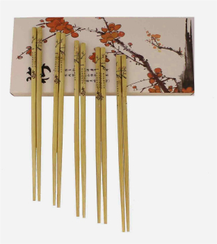 488 Chopsticks 5 Paar Essstäbchen Stäbchen Bambus Holz natur wiederverwendbar