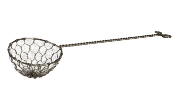 Preview: 3er Pack Fondue-Sieb, Ø 6cm, L 23cm  Edelstahl Sieblöffel Feuertopf Mongolentopf