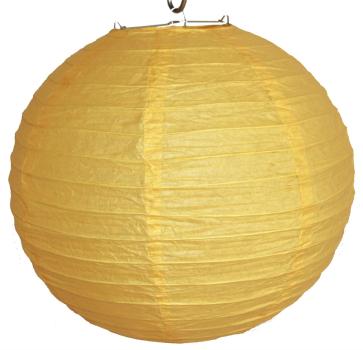 Preview: 516, Lampion 5 Stk Papier gelb rund ca 30 cm Ø China Lampe Laterne