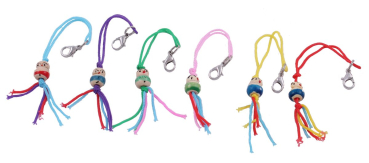 Preview: Glückspüppchen glücksbringer Schlüsselanhänger grün Karabiner Haken Anhänger 13 grün