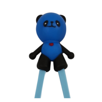 Preview: 081 Chopsticks Essstäbchen Stäbchen Kinder Helfer Panda Bär Family blau