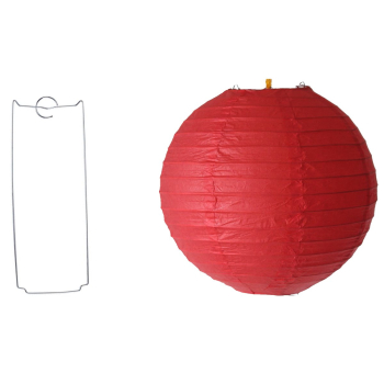 Preview: 500, Lampion 5 Stk Papier rot rund ca 20 cm Ø China Lampe Laterne