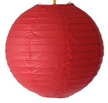 Preview: 500, Lampion 5 Stk Papier rot rund ca 20 cm Ø China Lampe Laterne