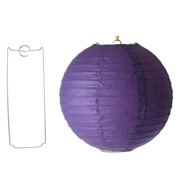 Preview: 517, Lampion 1 Stk Papier lila rund ca 30 cm Ø China Lampe Laterne