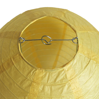 Preview: 516, Lampion 5 Stk Papier gelb rund ca 30 cm Ø China Lampe Laterne