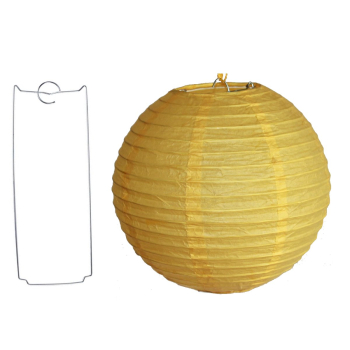 Preview: 516, Lampion 5 Stk Papier gelb rund ca 30 cm Ø China Lampe Laterne