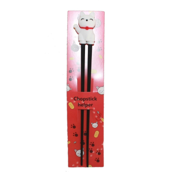 Preview: 066 Chopsticks 1 Paar Stäbchen Kinder Eßstäbchen Essstäbchen Helfer Winke Katze