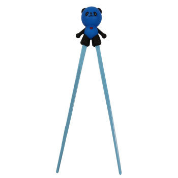 Preview: 081 Chopsticks Essstäbchen Stäbchen Kinder Helfer Panda Bär Family blau