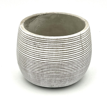 Preview: Blumentopf Übertopf Pflanztopf Pflanzschale rund Beton Topf Kübel Ø 17 cm, 17-3