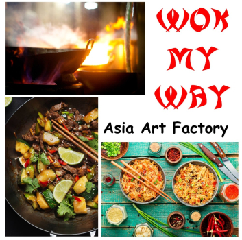 Wok Set Pfanne 33 + 35cm Ø flacher Boden Gas Elektro Induktion Ceran Carbon Stahl Holzgriff AAF Nommel®