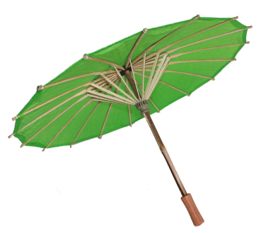 Sonnenschirm 022 Deko Schirm Ø55 cm Kunstfaser grün Bambus Holz Bali Asia