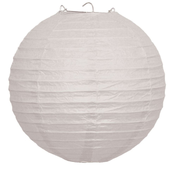 Preview: 511, Lampion 5 St .Papier weiß rund ca 30 cm Ø China Lampe Laterne