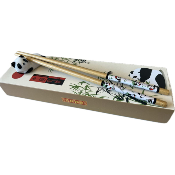 061 Chopsticks 1 Paar Stäbchen Eßstäbchen Essstäbchen Panda Bär Holz