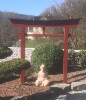 Preview: Torii 04 Japan Garten Holzbogen Torbogen Tor Holz Feng Shui Asien 175 x 180 cm