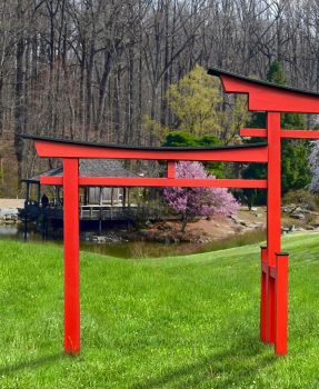 Preview: Torii 016 Japan Garten Holzbogen Torbogen Tor Holz Feng Shui Asien 284 x 640 cm