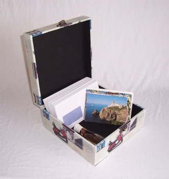 500 Massivholz Box Leinenoptik Schatzkiste Holzkiste Holzbox Truhe 26 x 26 x12 cm