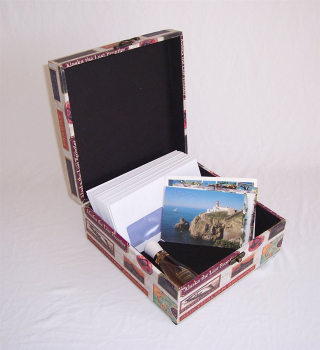 520 Massivholz Box Leinenoptik Schatzkiste Holzkiste Holzbox Truhe 26 x26 x12 cm