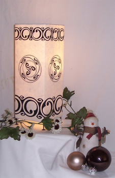 Preview: Deko Leuchte 022 Tischlampe  Lampe weiß eckig Stimmungsleuchte 36x13x13