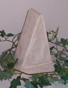 Preview: 01 Holz Pyramide weiß 2 Schubladen B-Ware Regal Kommode Schrank Kiste