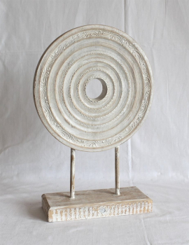 Preview: Mantra Mandala Holz Shabby Look Deko Feng Shui Asien rund 020