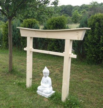 Preview: Torii 06 Japan Garten Holzbogen Torbogen Tor Holz Feng Shui Asien 175 x 180 cm