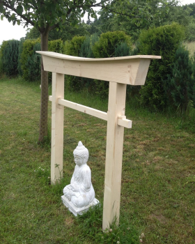 Preview: Torii 06 Japan Garten Holzbogen Torbogen Tor Holz Feng Shui Asien 175 x 180 cm