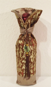 Preview: 06-3 Weinflaschen Beutel 3 Stk Weinkleid Weintüte Flaschentüte Geschenktüte