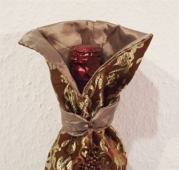 Preview: 06-3 Weinflaschen Beutel 3 Stk Weinkleid Weintüte Flaschentüte Geschenktüte