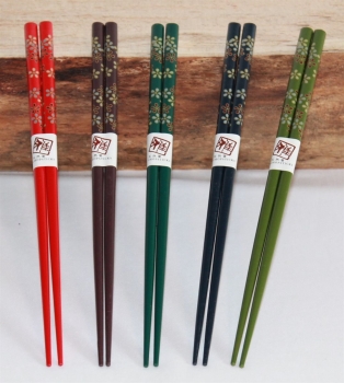 021 Chopsticks 5 Paar Stäbchen Eßstäbchen Bambus Holz Essstäbchen 5 Farben