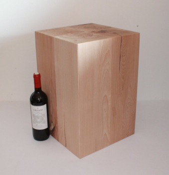 01 Sitzblock Massiv Holz Block Sitzhocker Buche Sitzwürfel 45x30x30 cm