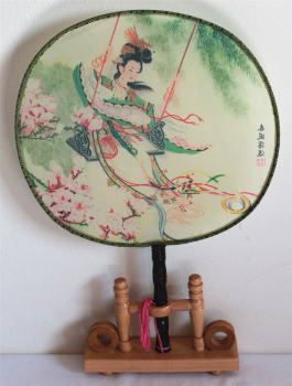Fächer Tanz Deko Zier Nylonstoff Geisha Sommer Plagon