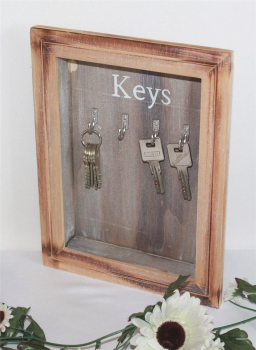 Preview: 05 Schlüsselkasten Schlüsselbrett Schlüssel Kasten Leiste Holz braun