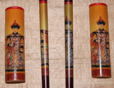 010 Chopsticks 2 Paar Stäbchen Eßstäbchen Bänkchen Holz Essstäbchen Kaiser Geisha