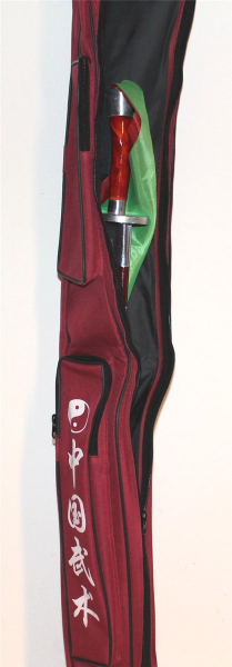 06 Doppel Tasche Tai Chi Schwert Bokken Säbel Hülle Sport Shinai 