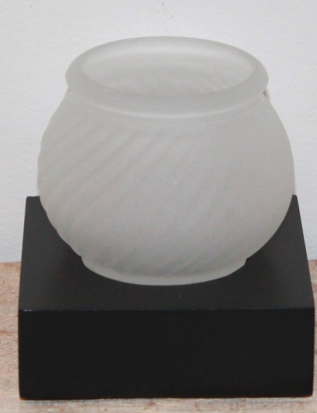 12 Teelichtlampe Teelichtleuchte Windlicht Glas matt Holz schwarz Leuchte Lampe