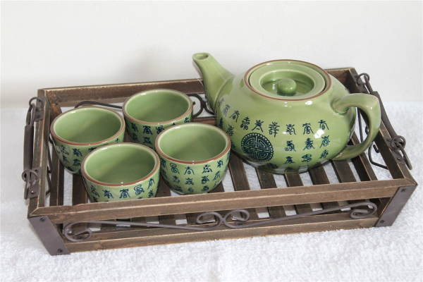 Teekanne Celadon Kanne Keramik Asia China Tee grün Japan celadon