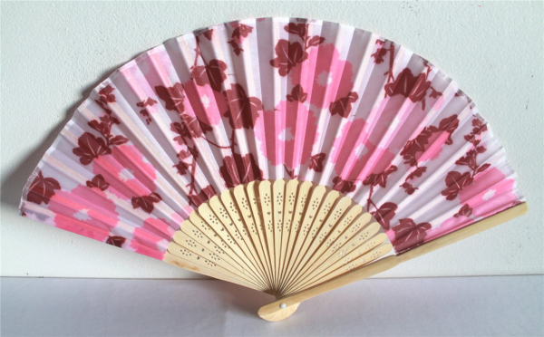 025, 50Stk Fächer Sommerfächer Hand Deko Holzfächer Retro Design Blumen Pastell