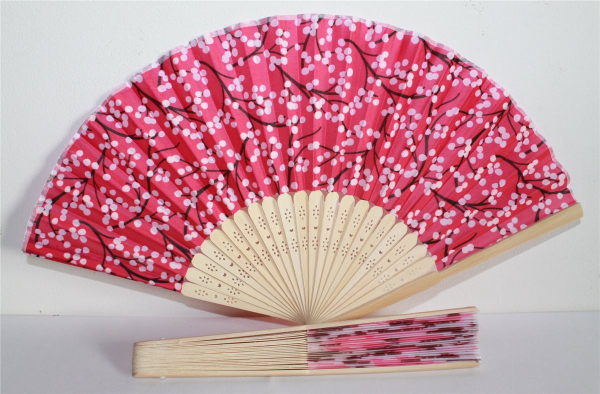 025, 50Stk Fächer Sommerfächer Hand Deko Holzfächer Retro Design Blumen Pastell
