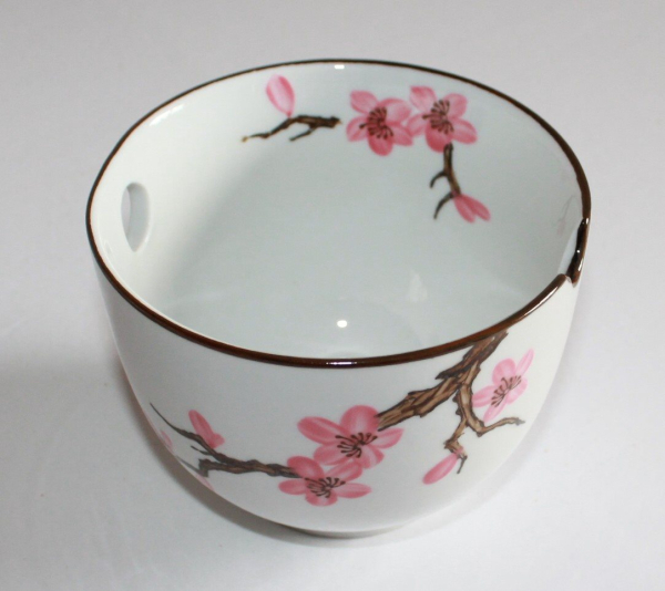 77 B-Ware Reis Suppen Schale Sakura +Eßstäbchen Kirschblüte Ø 13 cm 