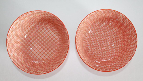 199, 2er Set Reis Suppe Schale Soba Bowl Tasse Müsli ø 15 cm Porzellan orange