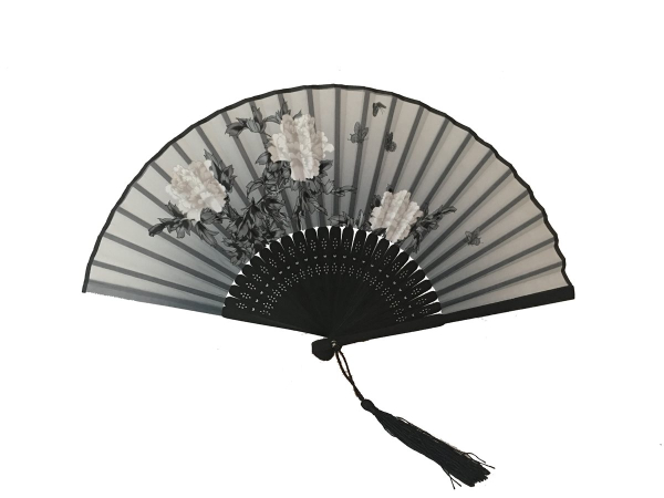 911, 1 Stk Fächer Holzfächer Hand Sommerfächer Nylon Stoff