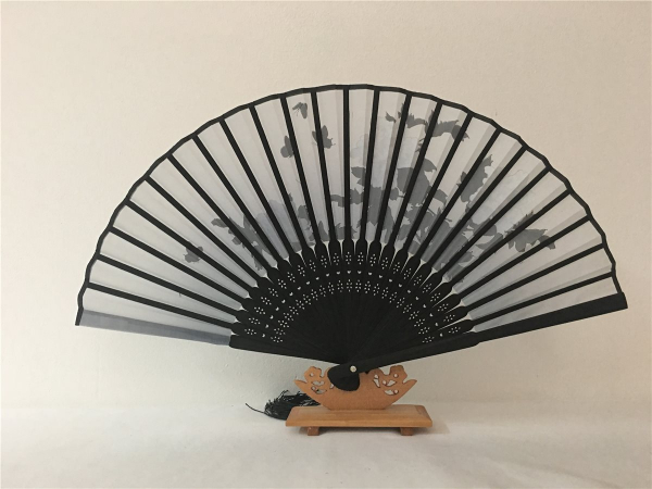 911, 1 Stk Fächer Holzfächer Hand Sommerfächer Nylon Stoff