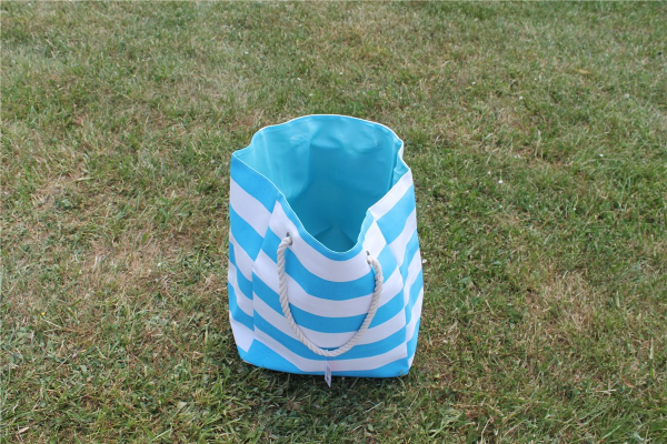 XXL Strandtasche Badetasche Shoppingtasche gestreift Kordel Maritim Beach Bag