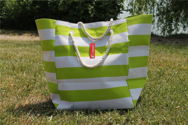 XXL Strandtasche Badetasche Shoppingtasche gestreift Kordel Maritim Beach Bag