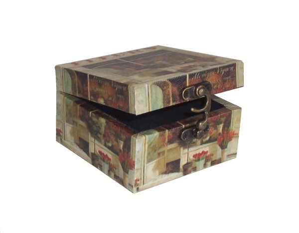 443 Massivholz Geschenk Box Schatzkiste Holzkiste Holzbox ca 11 x11 x7 cm