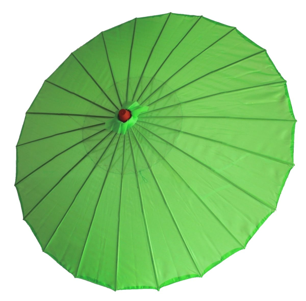 Sonnenschirm 102 Deko Schirm Ø 84 cm Kunstfaser grün Bambus Holz Bali Asia