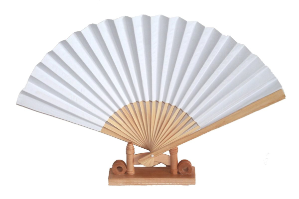 400, 100 Stk Fächer Tanz Deko Holz weiß Hand Sommer Papier Hochzeit malen