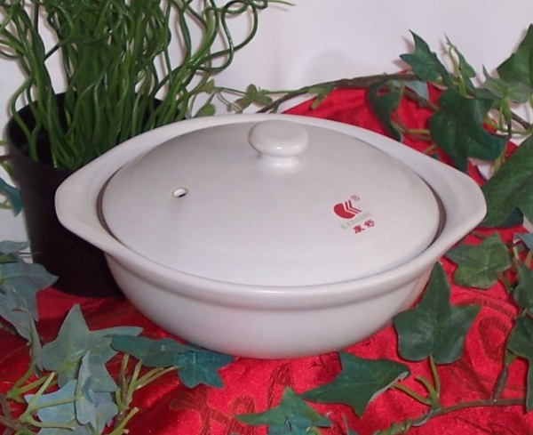 Feuertopf 02 Deckel weiß Keramik Backform Schale Auflauf Lasagne Form 400 C