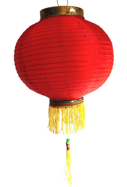 125, Lampion Nylon Stoff rot rund ca.25 cm Ø China Lampe Laterne Lichterkette