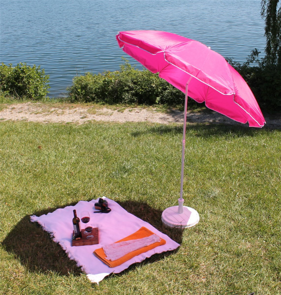 Sonnenschirm 175cm Strandschirm Gartenschirm Marktschirm Balkonschirm knickbar Schirmhülle 052
